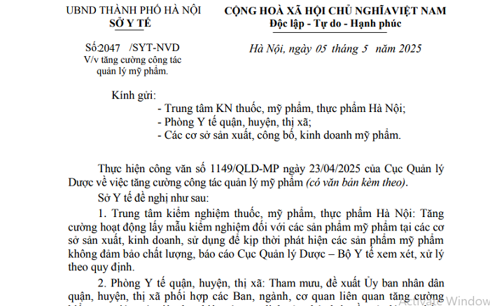 Hà Nội tăng cường hậu kiểm mỹ phẩm, siết chặt quản lý các cơ sở tự công bố
