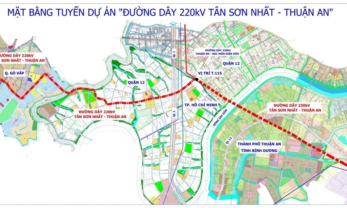 Phê duyệt chủ trương đầu tư Dự án đường dây 220kV Tân Sơn Nhất - Thuận An