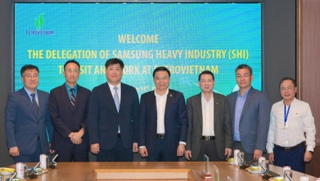 Petrovietnam và Samsung Heavy Industries hướng tới hợp tác chiến lược trong lĩnh vực đóng tàu