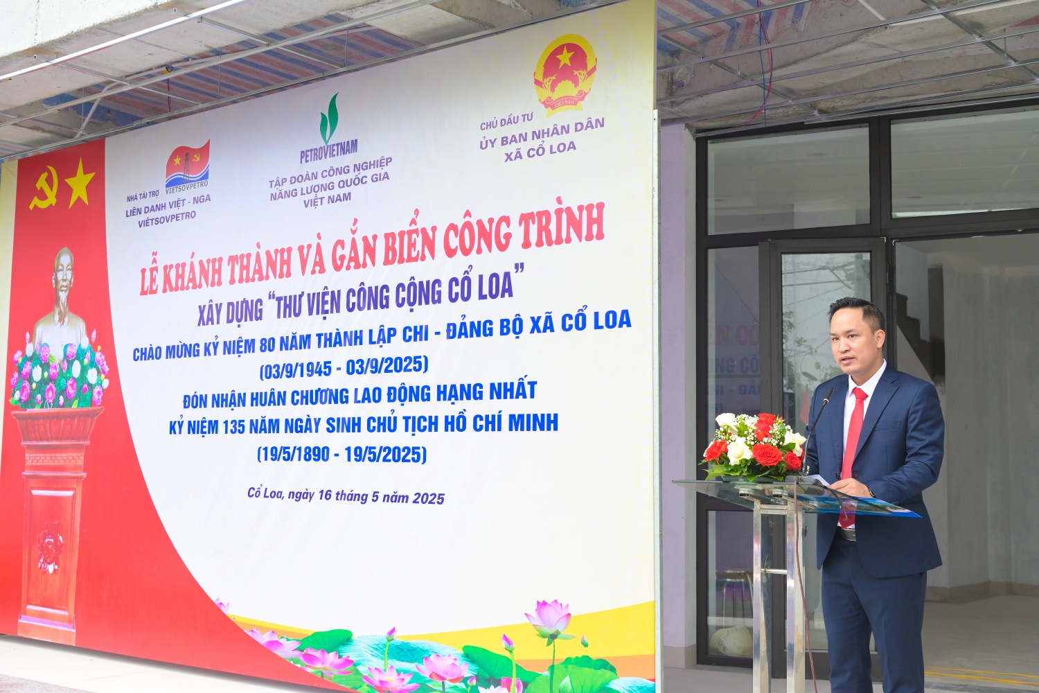 Ông Tô Anh Duy - Chủ tịch UBND xã Cổ Loa phát biểu Ông Tô Anh Duy - Chủ tịch UBND xã Cổ Loa phát biểu