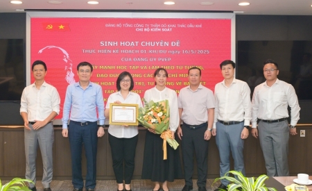 Chi bộ Kiểm soát PVEP lan tỏa tinh thần "học tập suốt đời" theo gương Bác, nâng cao chất lượng đội ngũ
