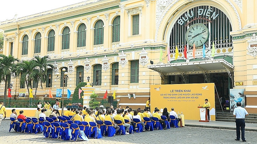 Bưu điện TP HCM và PVcomBank tổ chức lễ triển khai gói hỗ trợ tài chính dành cho người lao động tham gia BHXH
