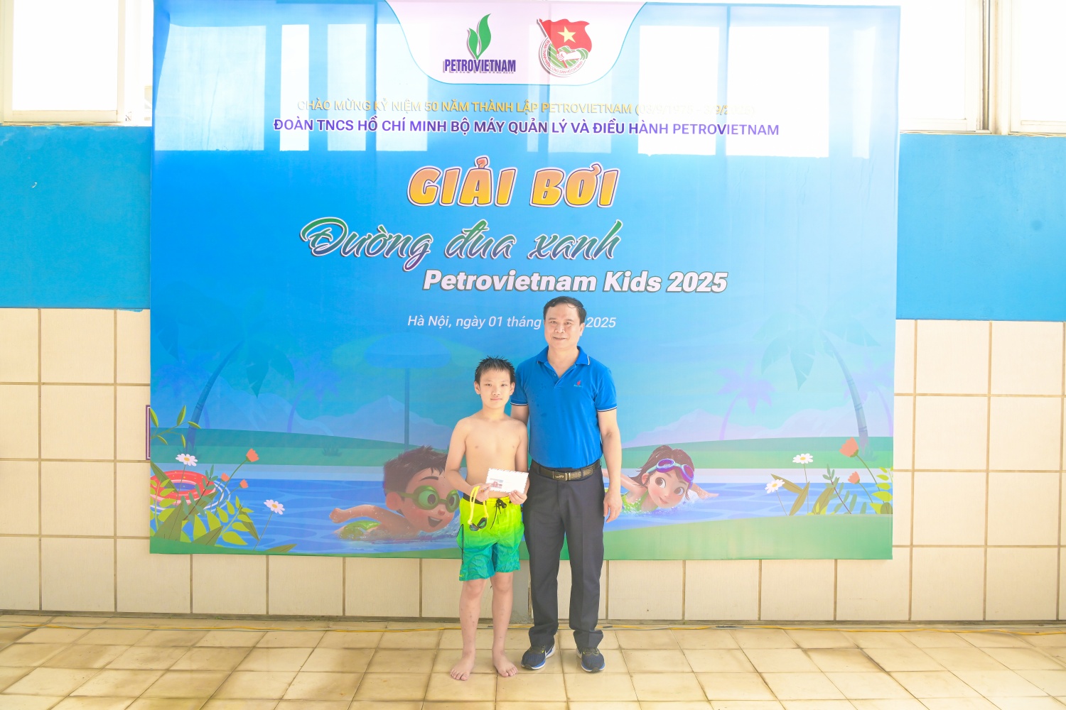 Sôi nổi Giải bơi thiếu nhi “Đường đua xanh – Petrovietnam Kids 2025”.