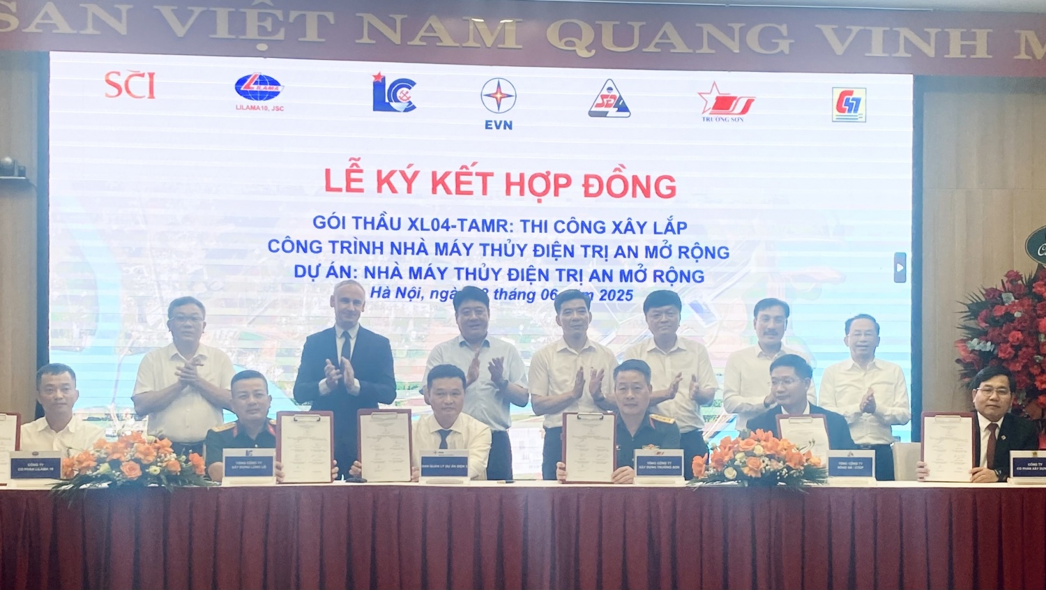 Ký hợp đồng trị giá 1.451 tỷ đồng xây lắp Nhà máy thủy điện Trị An mở rộng