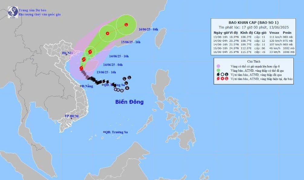 Bão số 1 (Wutip) mạnh hơn dự báo, có thể lên cấp 12, giật cấp 14