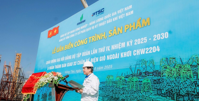 Hoàn thành 33 chân đế điện gió xuất khẩu – Dấu ấn chào mừng Đại hội Đảng bộ Petrovietnam lần thứ IV