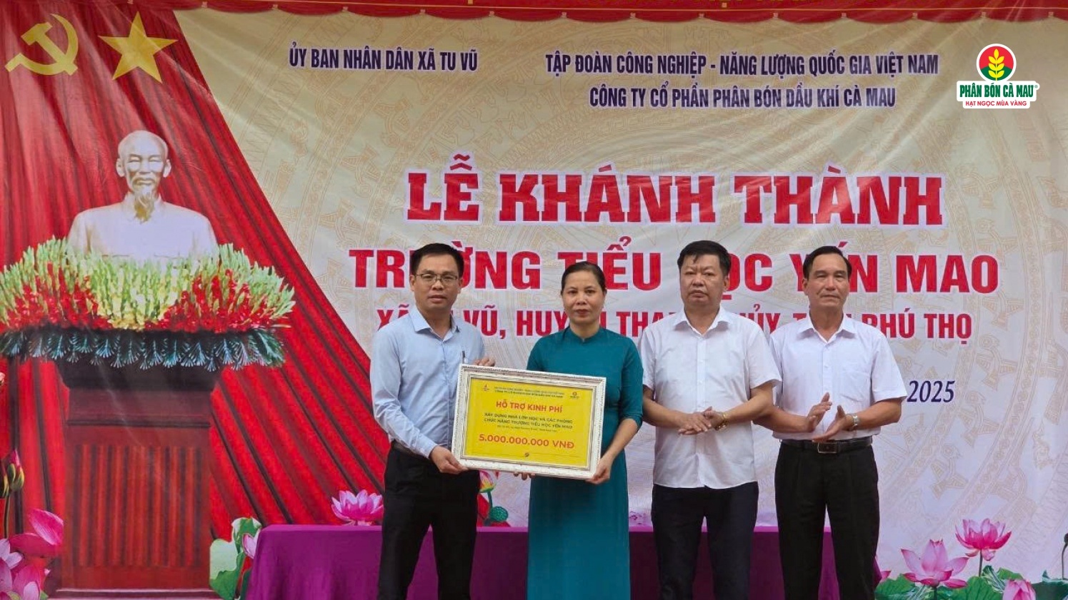 PVCFC khánh thành ngôi trường tiểu học mới cho những ước mơ trẻ thơ ở miền quê Phú Thọ
