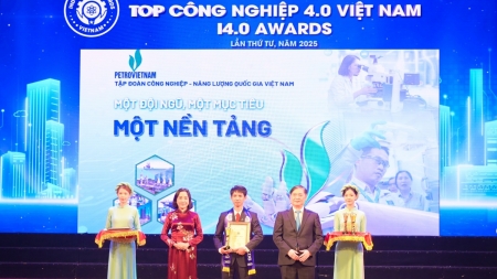 Petrovietnam được vinh danh Top 10 Doanh nghiệp Công nghiệp 4.0 Việt Nam năm 2025