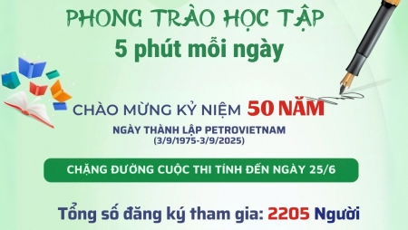 Phong trào “Học tập 5 phút mỗi ngày”: Lan tỏa văn hóa học tập, khẳng định bản lĩnh, trí tuệ của tuổi trẻ Petrovietnam