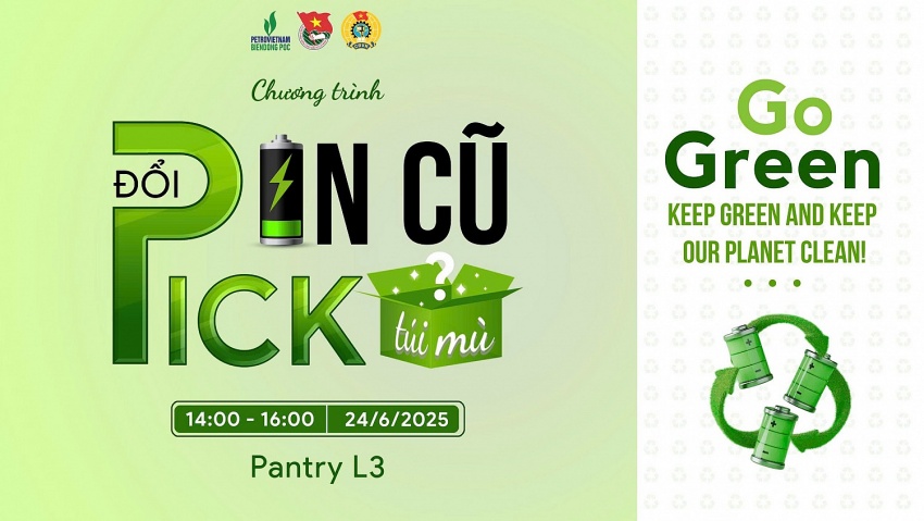 “Đổi pin cũ, pick túi mù” - BIENDONG POC chung tay bảo vệ môi trường “Đổi pin cũ, pick túi mù” - BIENDONG POC chung tay bảo vệ môi trường