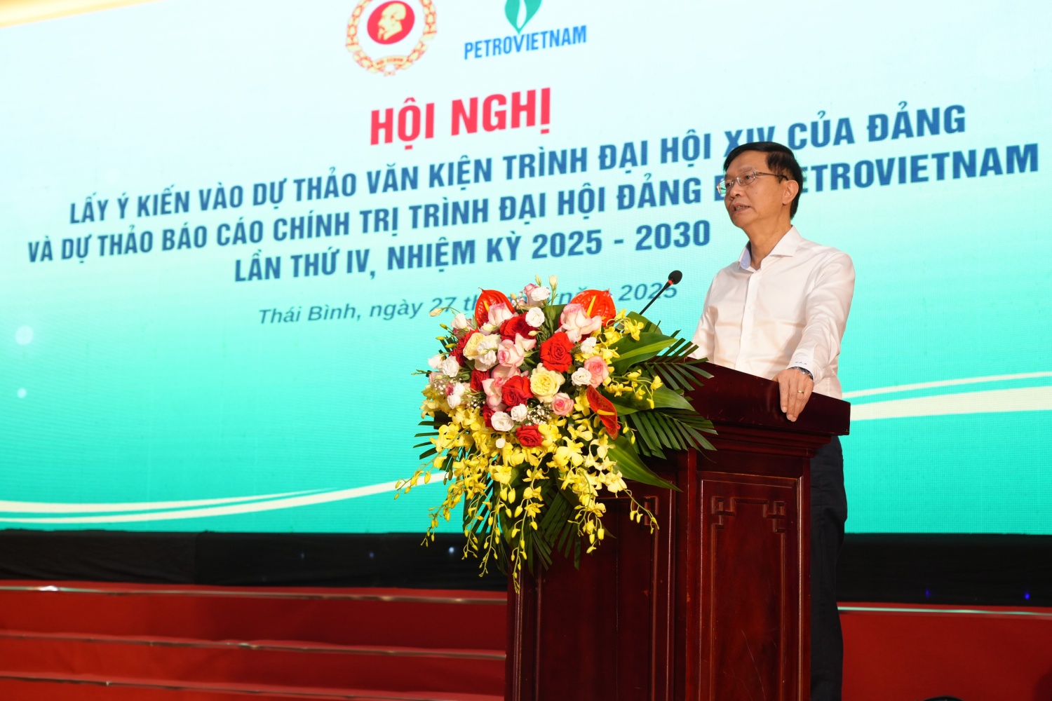 Đồng chí Trần Quang Dũng, Phó Bí thư Thường trực Đảng uỷ Tập đoàn nhấn mạnh, mục tiêu văn kiện Đại hội Đảng bộ Tập đoàn lần thứ IV, nhiệm kỳ 2025-2030 đặt ra là đầy khát vọng: Petrovietnam trở thành một trong 500 doanh nghiệp lớn nhất thế giới.