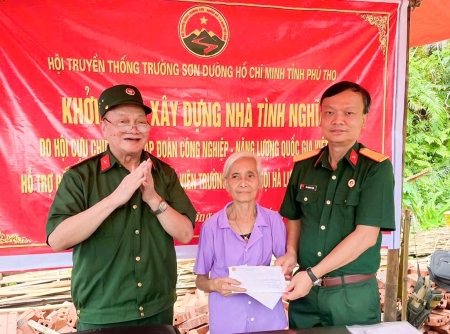 Hội CCB Petrovietnam trao tặng nhà tình nghĩa cho người có công với cách mạng tại tỉnh Phú Thọ