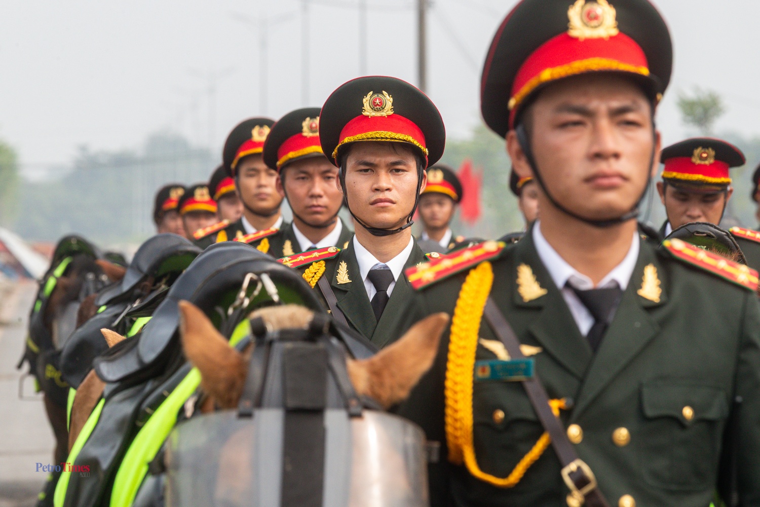 Kỵ binh Cảnh sát cơ động luyện tập, sẵn sàng cho lễ diễu binh mừng Quốc khánh