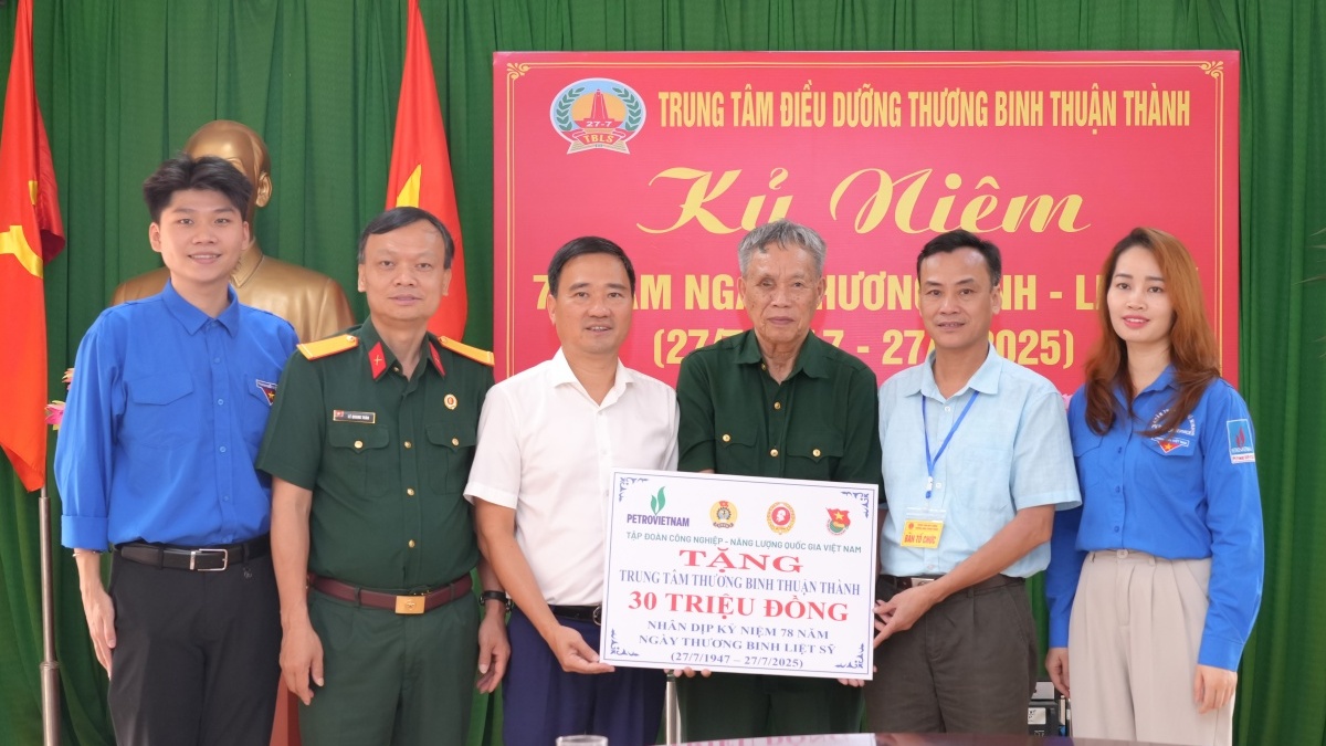 Petrovietnam thăm hỏi, động viên, tri ân các thương binh tại Thuận Thành, Bắc Ninh