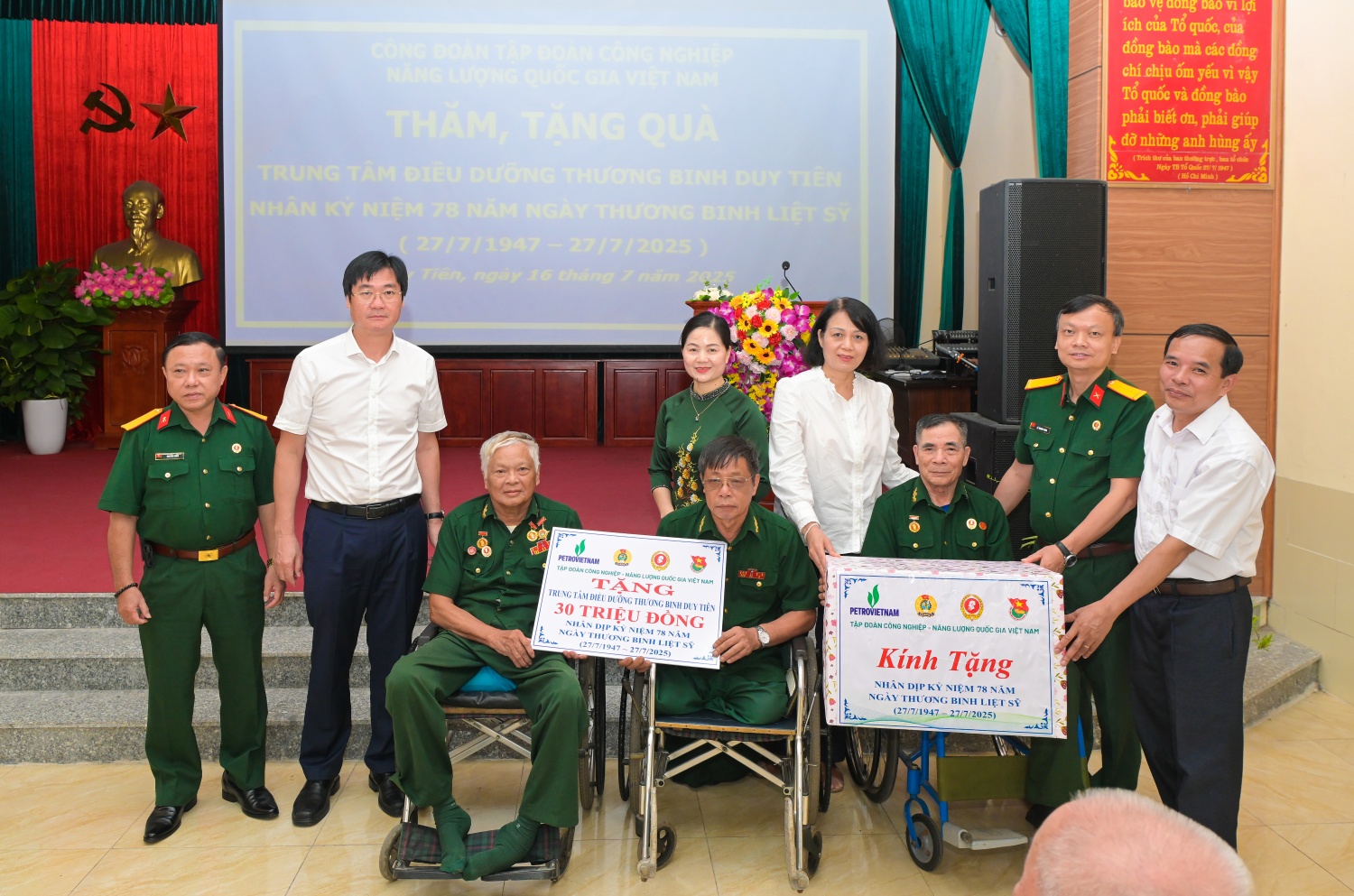 Công đoàn, Hội CCB Petrovietnam thăm và tặng quà các thương, bệnh binh tại Ninh Bình