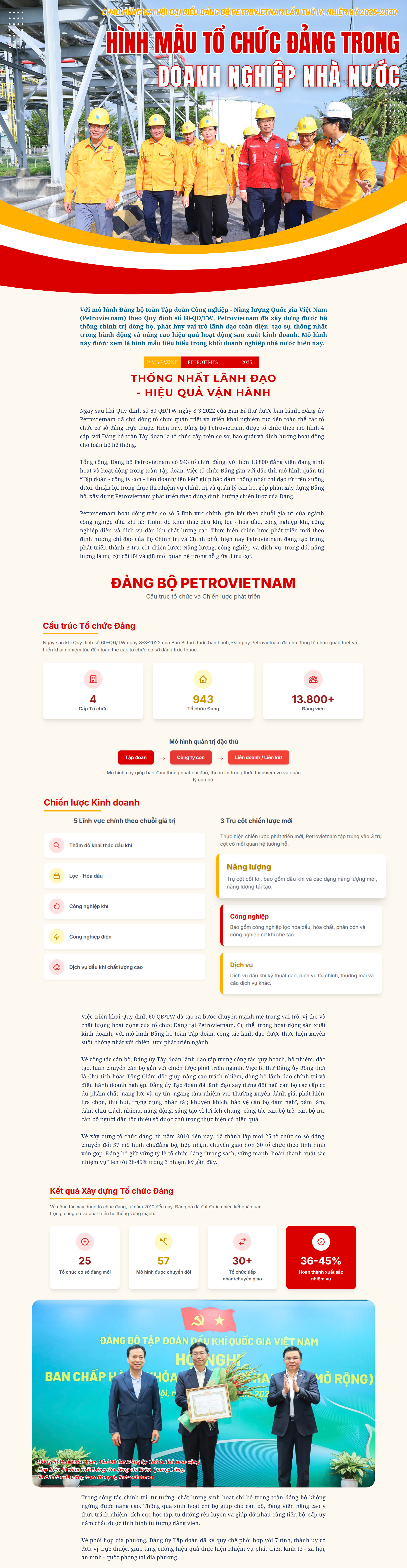 [P Magazine] Hình mẫu tổ chức Đảng trong doanh nghiệp nhà nước