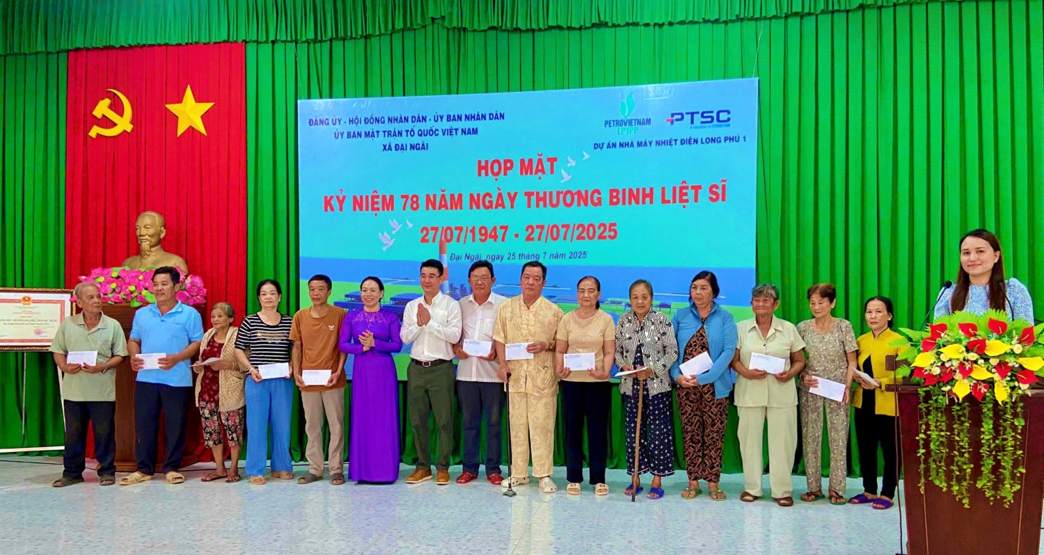 Công đoàn các đơn vị tại Dự án Long Phú 1 tri ân gia đình chính sách ở xã Đại Ngãi, TP. Cần Thơ