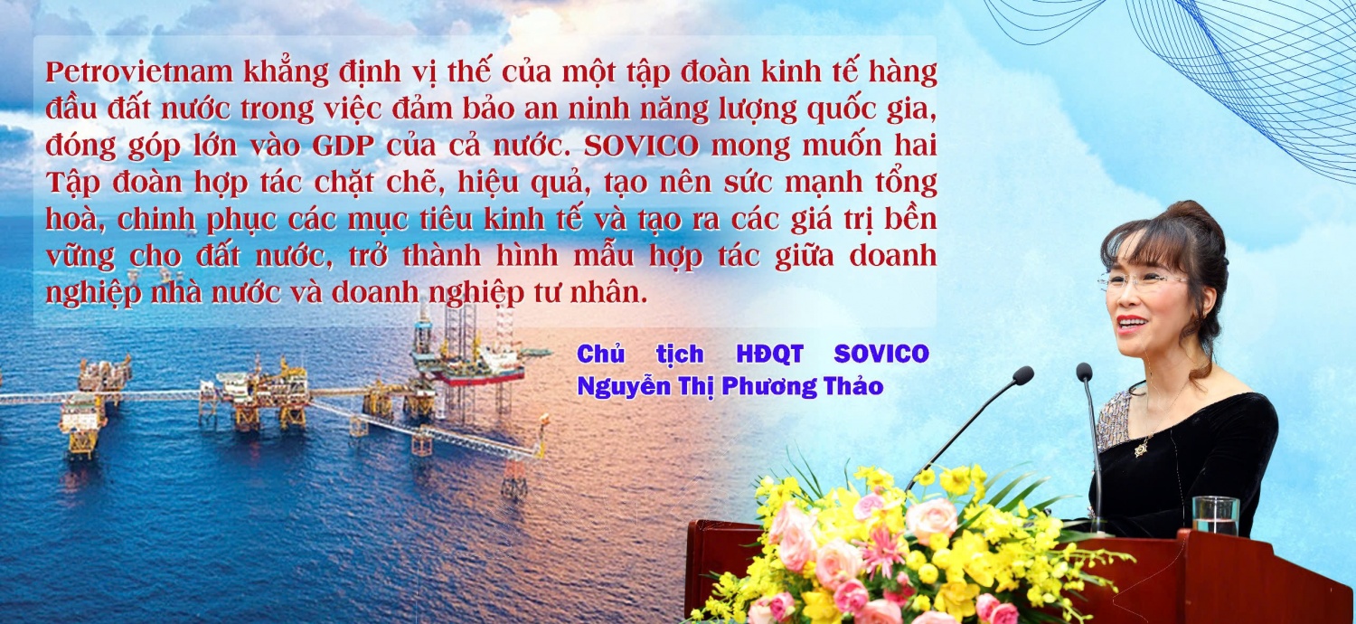 Petrovietnam hợp tác toàn diện với SOVICO: Động lực mới cho phát triển năng lượng và kinh tế