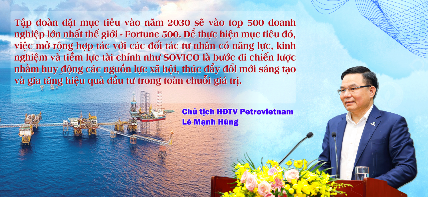 Petrovietnam hợp tác toàn diện với SOVICO: Động lực mới cho phát triển năng lượng và kinh tế