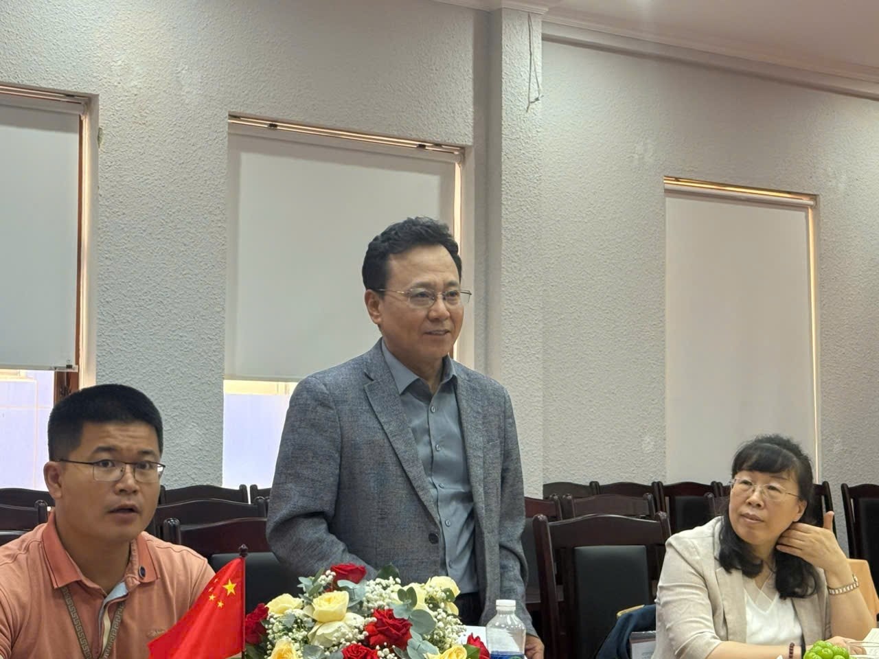 Ông Lý Cẩm Đào (Li Jintao), Tổng Thư ký BAST phát biểu cảm ơn sự nồng nhiệt chào đón của VUSTA.