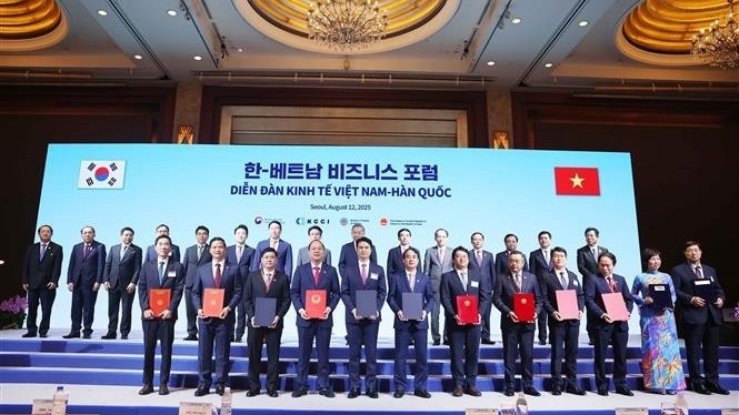 Vietnamese, Korean leaders witness exchange of major cooperation documents