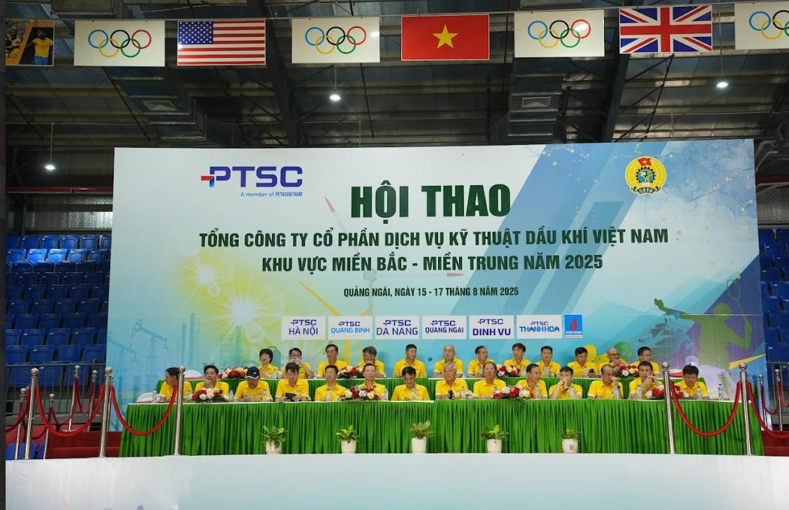 Khai mạc Hội thao Tổng Công ty PTSC khu vực miền Bắc – miền Trung năm 2025 Khai mạc Hội thao Tổng công ty PTSC khu vực miền Bắc - miền Trung năm 2025