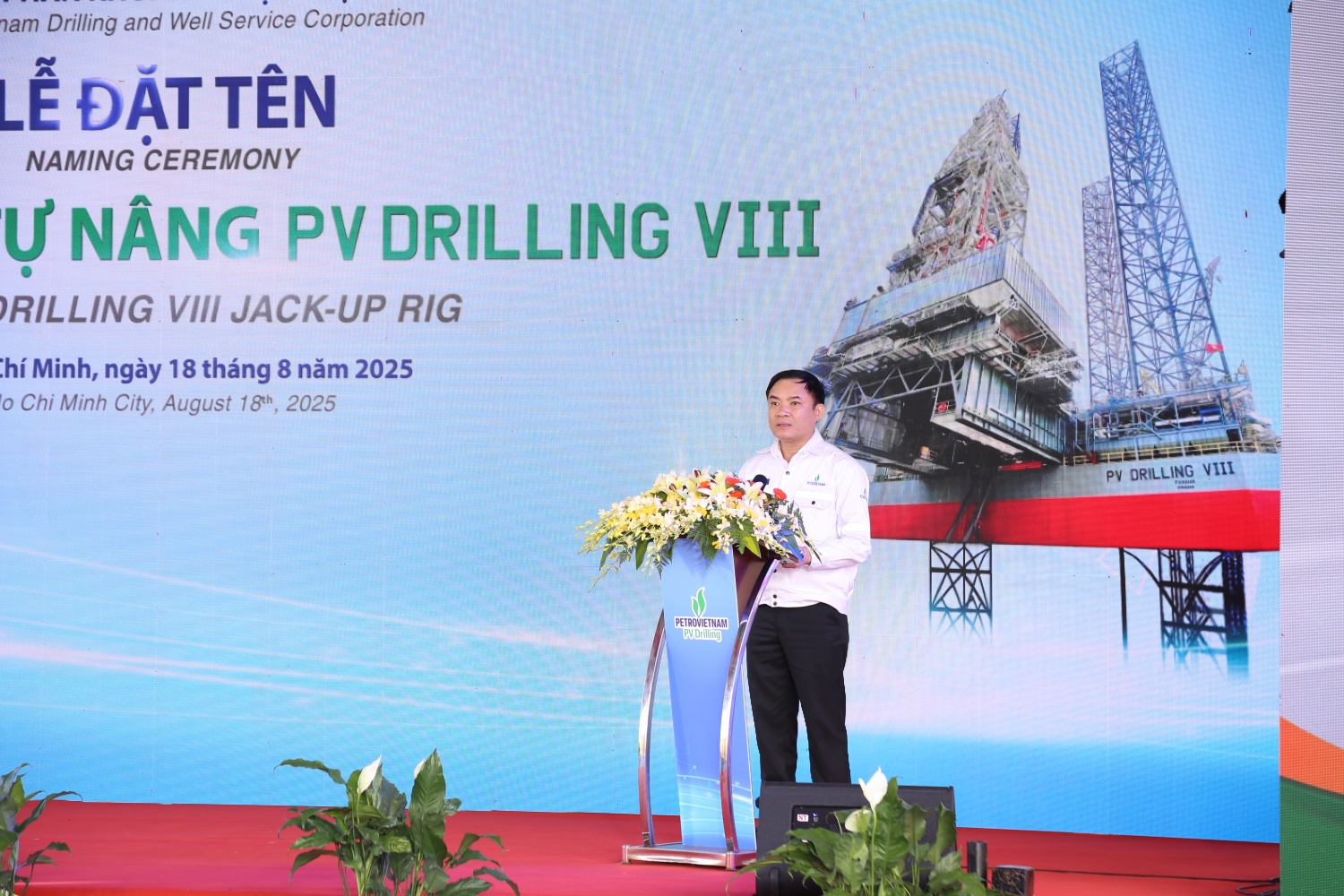 PV Drilling tổ chức Lễ đặt tên giàn khoan tự nâng PV DRILLING VIII PV Drilling tổ chức Lễ đặt tên giàn khoan tự nâng PV DRILLING VIII
