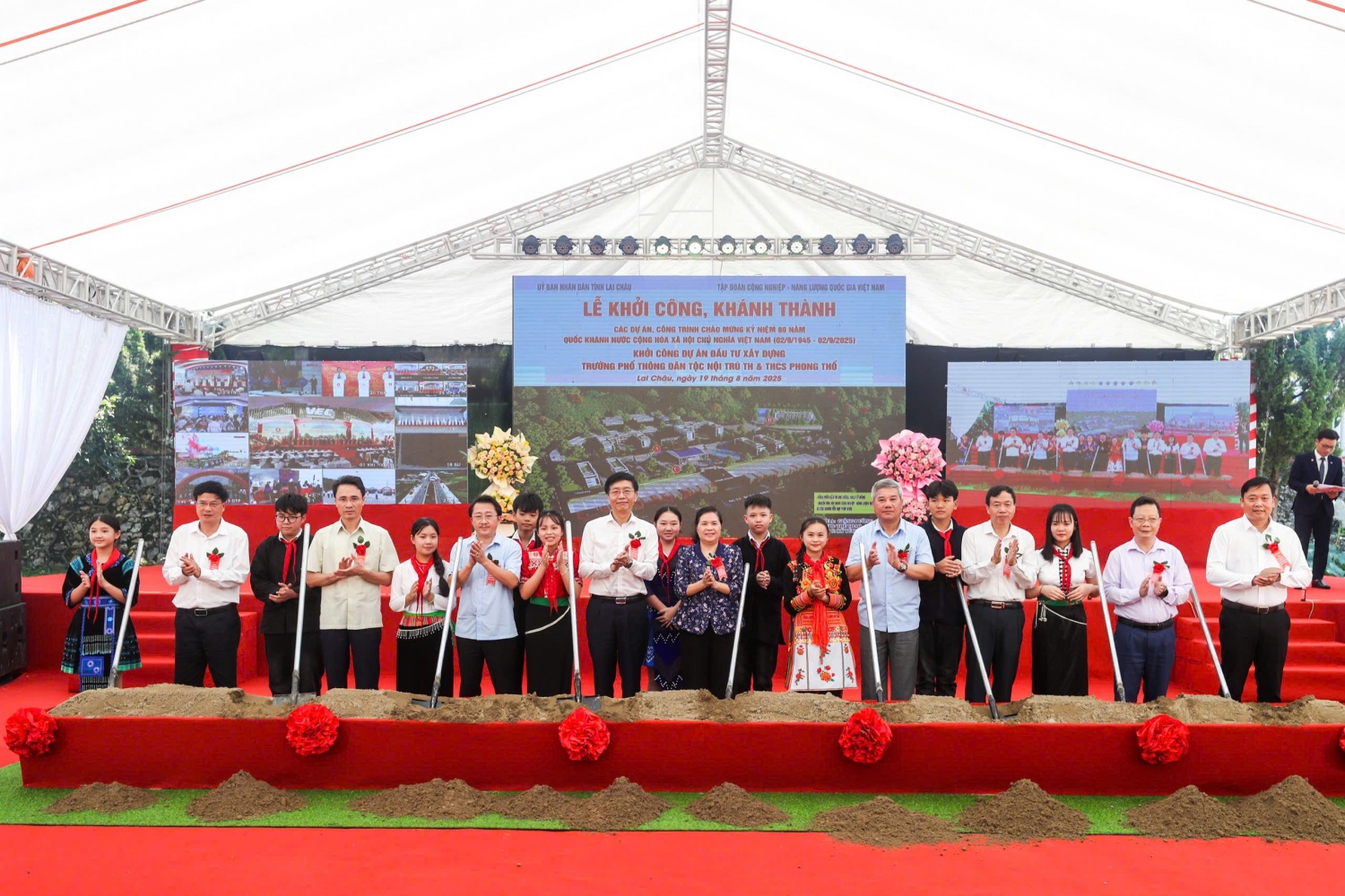 [Chùm ảnh] Petrovietnam đồng hành xây dựng Trường phổ thông Dân tộc nội trú TH & THCS Phong Thổ, tỉnh Lai Châu