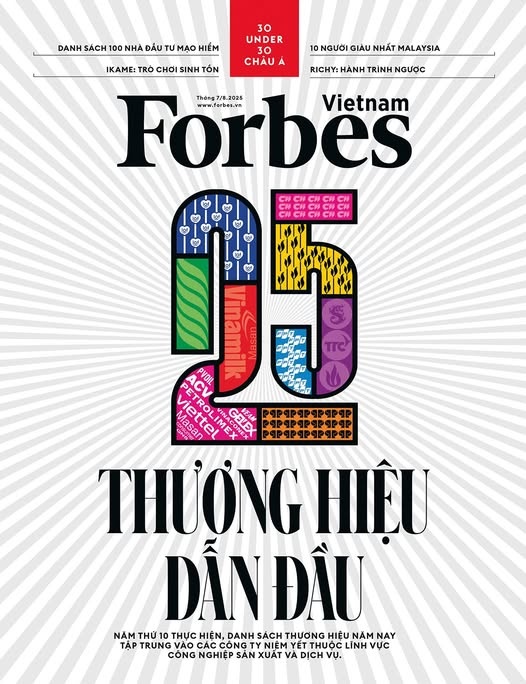 Danh sách vừa được Tạp chí Forbes Việt Nam bình chọn và công bố trong số phát hành tháng 8/2025.