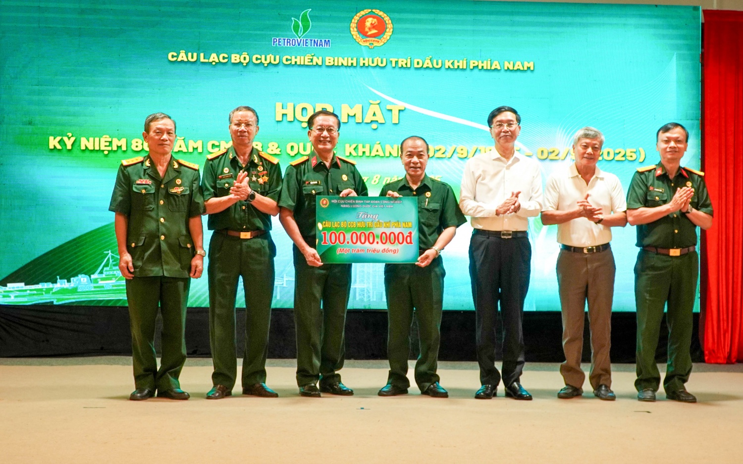 CLB Cựu chiến binh hưu trí Dầu khí phía Nam gặp mặt nhân kỷ niệm 80 năm CMT8 và Quốc khánh 2/9
