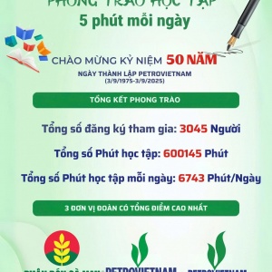 Phong trào “Học tập 5 phút mỗi ngày”: Lan tỏa khát vọng tri thức trong tuổi trẻ Petrovietnam Phong trào “Học tập 5 phút mỗi ngày”: Lan tỏa khát vọng tri thức trong tuổi trẻ Petrovietnam