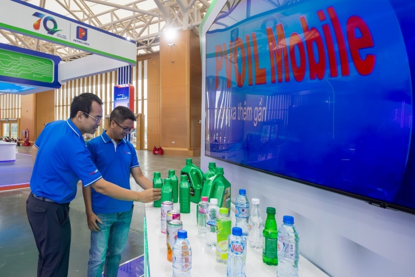 Close-up of Petrovietnam's booth at the National Achievements Exhibition 2025