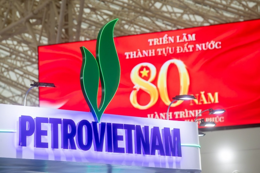 Close-up of Petrovietnam's booth at the National Achievements Exhibition 2025
