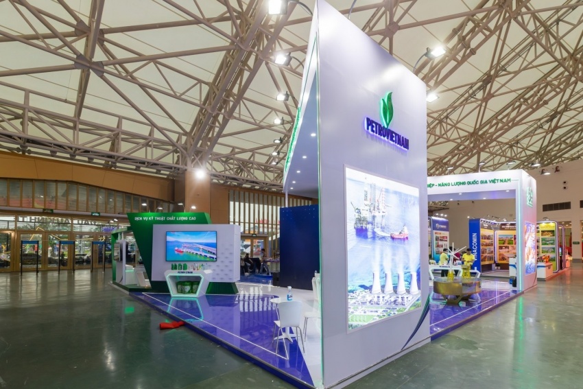 Close-up of Petrovietnam's booth at the National Achievements Exhibition 2025