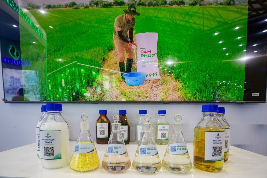 Close-up of Petrovietnam's booth at the National Achievements Exhibition 2025