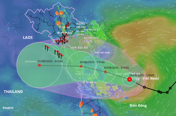Áp thấp nhiệt đới sẽ mạnh lên thành bão, đổ bộ đất liền đêm 30/8
