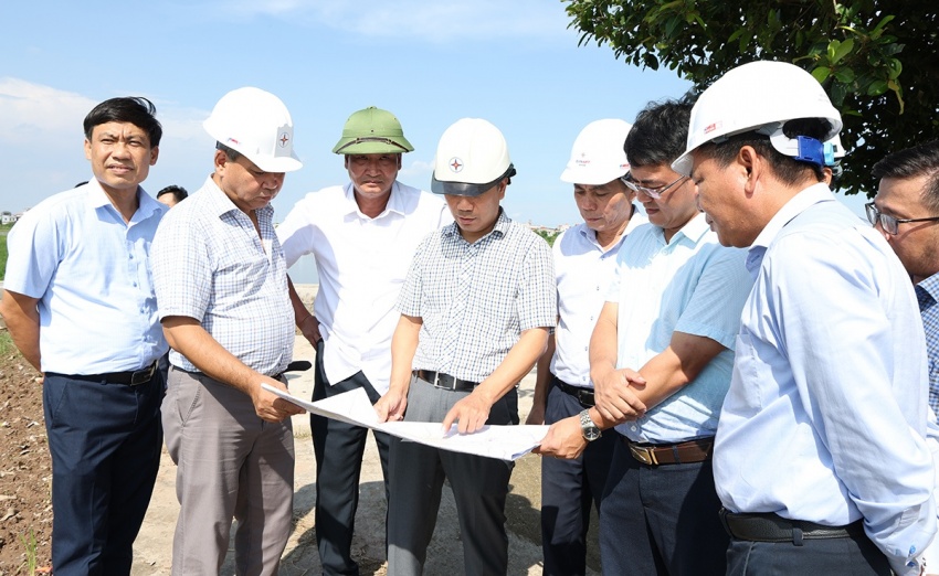 Lãnh đạo EVNNPT kiểm tra tiến độ Dự án đường dây 500kV Hải Phòng - Thái Bình
