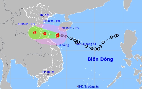 Áp thấp nhiệt đới đã mạnh lên thành bão Nongfa