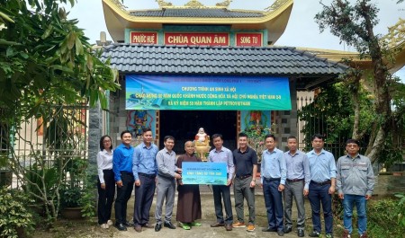 PTSC Long Phú tổ chức chương trình an sinh xã hội tại địa phương triển khai dự án