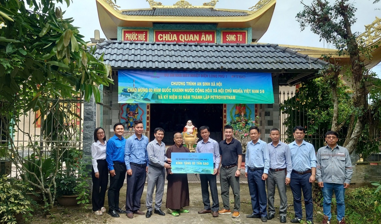 PTSC Long Phú tổ chức chương trình an sinh xã hội tại địa phương triển khai dự án