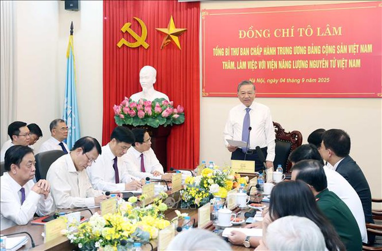 Tổng Bí thư Tô Lâm: Phát triển ứng dụng năng lượng nguyên tử phải là chiến lược lâu dài Tổng Bí thư Tô Lâm: Phát triển ứng dụng năng lượng nguyên tử phải là chiến lược lâu dài