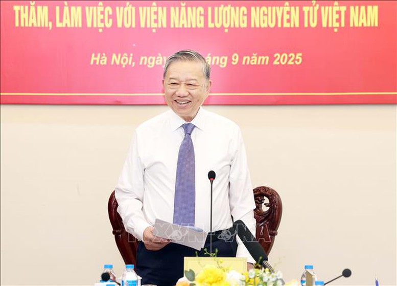 Tổng Bí thư Tô Lâm: Phát triển ứng dụng năng lượng nguyên tử phải là chiến lược lâu dài Tổng Bí thư Tô Lâm: Phát triển ứng dụng năng lượng nguyên tử phải là chiến lược lâu dài