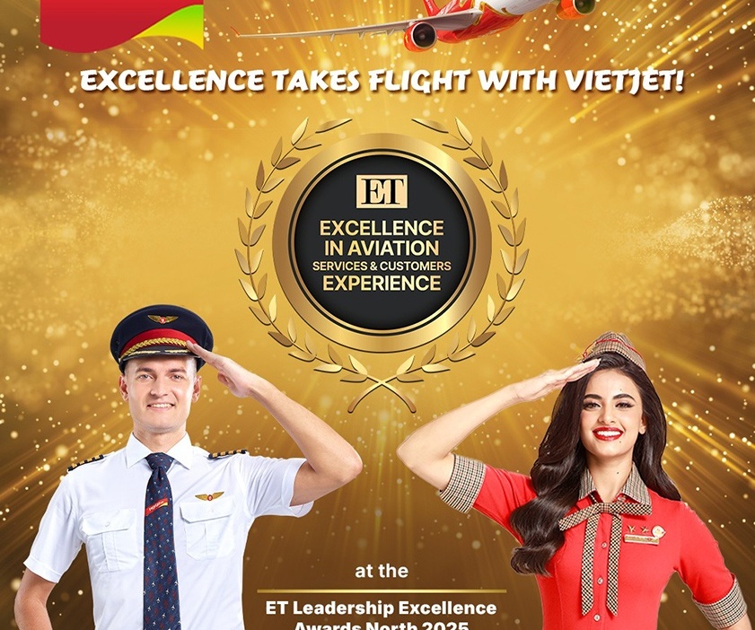 Chinh phục thị trường Ấn Độ, Vietjet nhận giải thưởng “Xuất sắc về dịch vụ Hàng không và Trải nghiệm khách hàng”