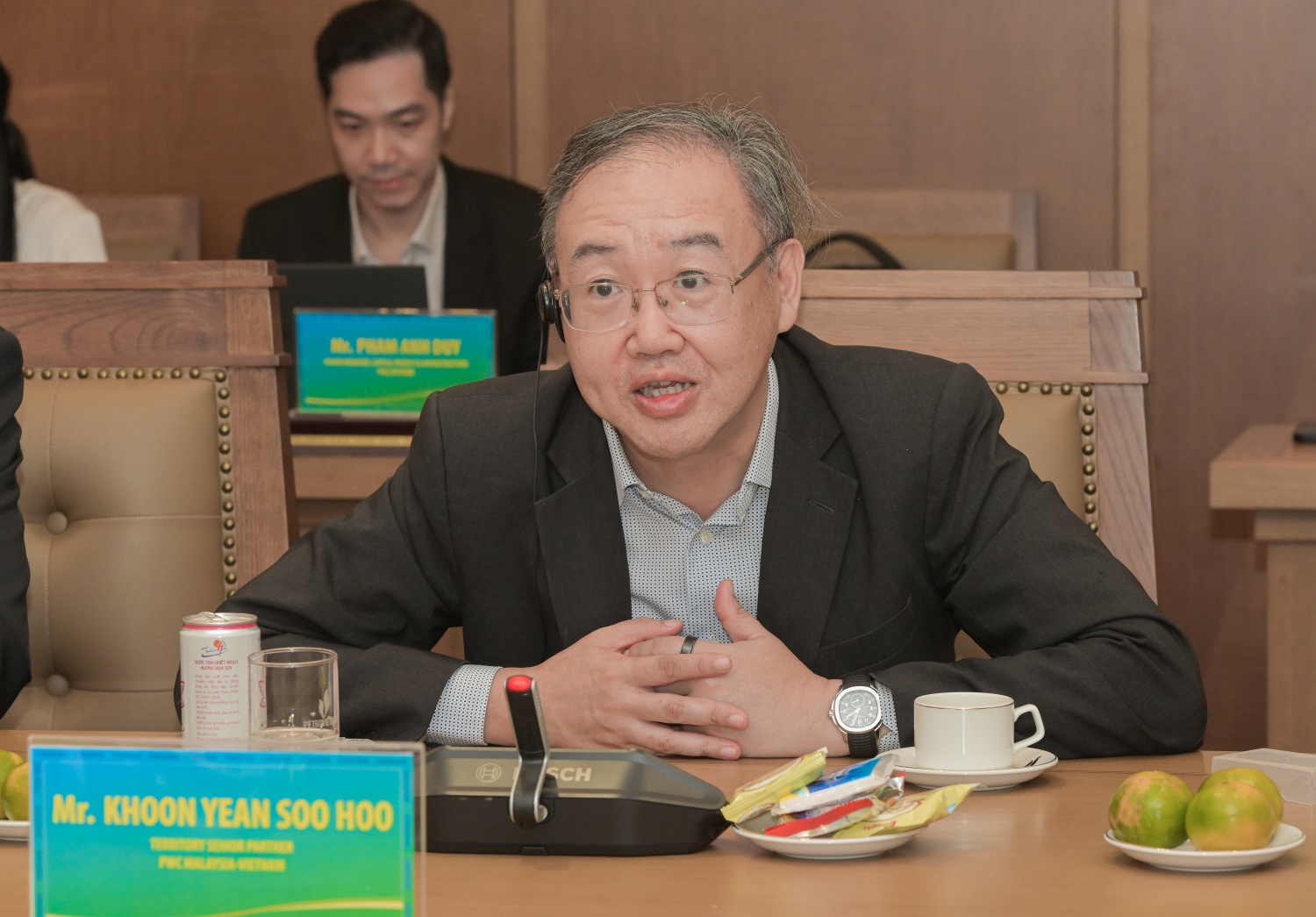 Ông Khoon Yean Soo Hoo, Tổng Giám đốc PwC Malaysia – Việt Nam phát biểu Ông Khoon Yean Soo Hoo, Tổng Giám đốc PwC Malaysia – Việt Nam phát biểu