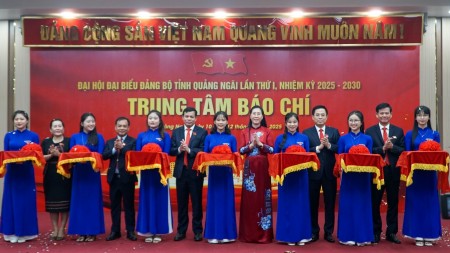 Quảng Ngãi: Khai trương Trung tâm báo chí phục vụ Đại hội đại biểu Đảng bộ tỉnh nhiệm kỳ 2025-2030