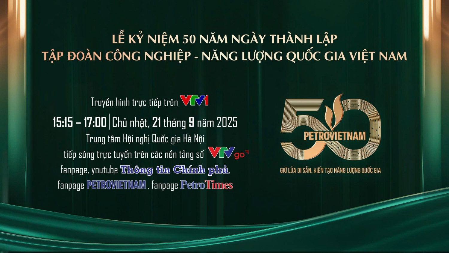 Đếm ngược đến chương trình kỷ niệm 50 năm thành lập Petrovietnam Đếm ngược đến chương trình kỷ niệm 50 năm thành lập Petrovietnam