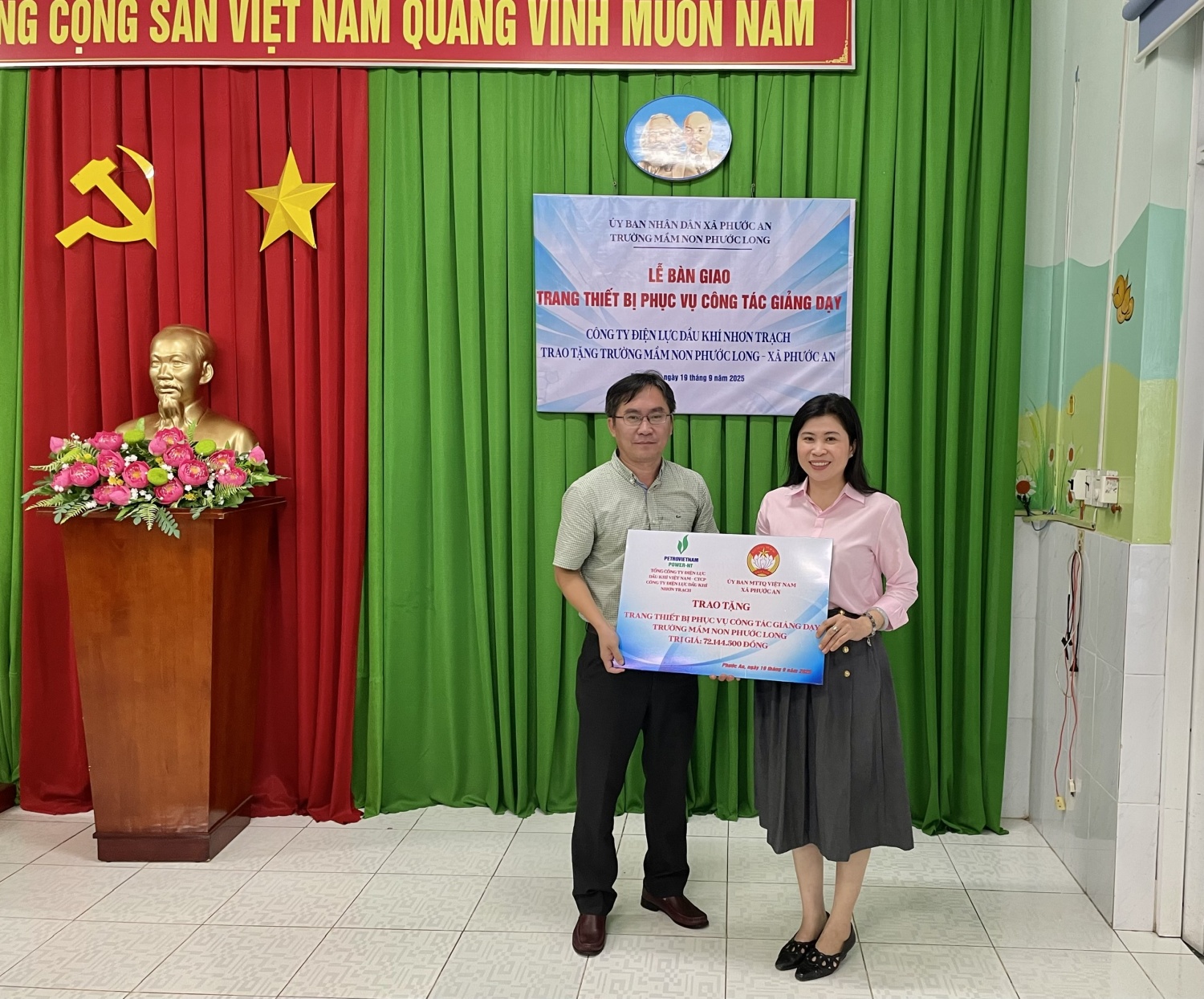 PV Power NT trao tặng trang thiết bị dạy học cho Trường Mầm non Phước Long và Long Thọ PV Power NT trao tặng trang thiết bị dạy học cho Trường Mầm non Phước Long và Long Thọ