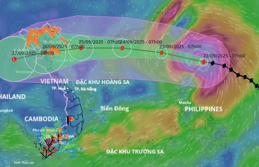 Siêu bão Ragasa có thể trở thành cơn bão mạnh nhất 30 năm qua trên Biển Đông