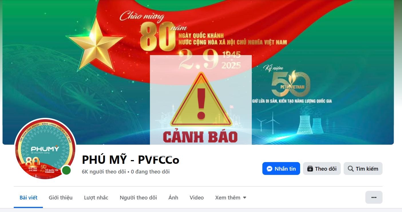 Tiếp tục cảnh báo nhiều fanpage giả mạo Petrovietnam và các đơn vị thành viên Tiếp tục cảnh báo nhiều fanpage giả mạo Petrovietnam và các đơn vị thành viên
