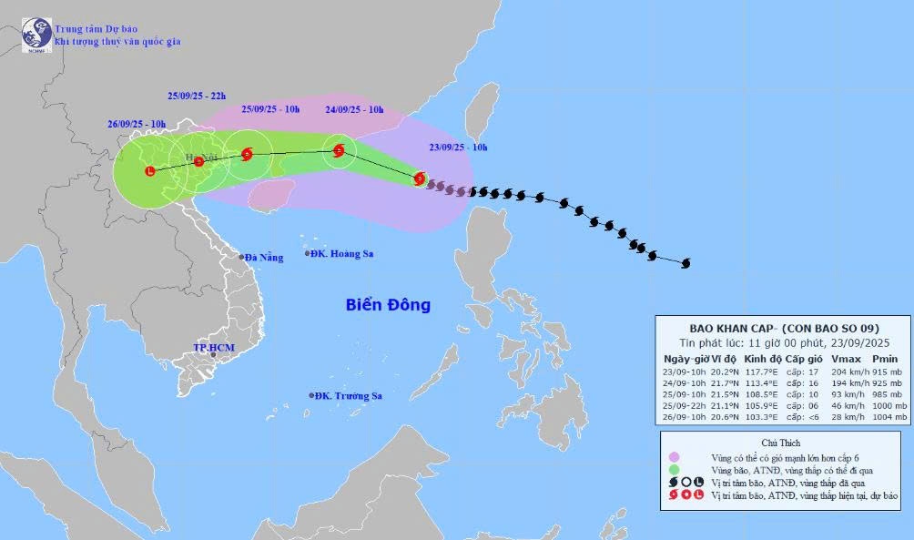 Các địa phương chủ động phương án ứng phó với siêu bão Ragasa